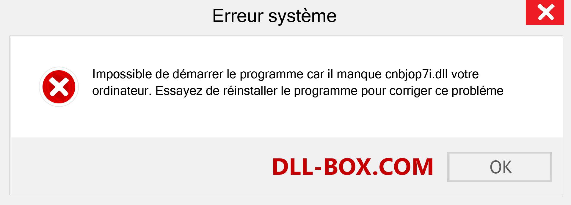 Le fichier cnbjop7i.dll est manquant ?. Télécharger pour Windows 7, 8, 10 - Correction de l'erreur manquante cnbjop7i dll sur Windows, photos, images